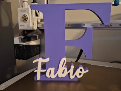 decorative letter F with name Fabio
