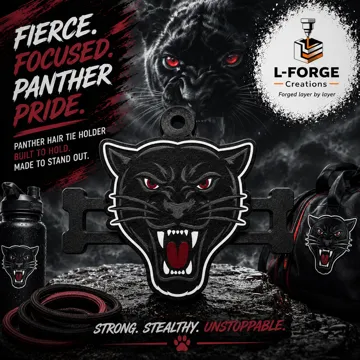 Accesorio para sujetar ligas de cabello: Panther Hair Tie Holder Keychain — vista de referencia 3