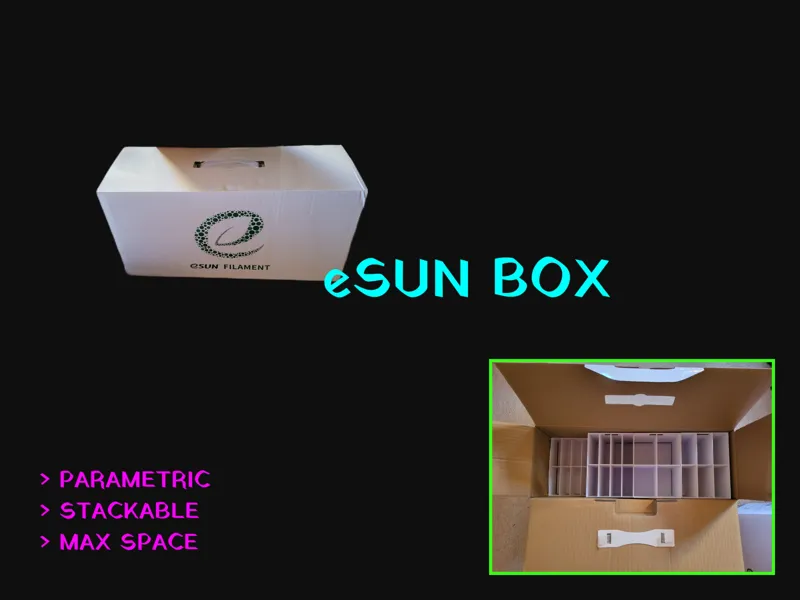 eSun 4 pack box organizer parametric customizable