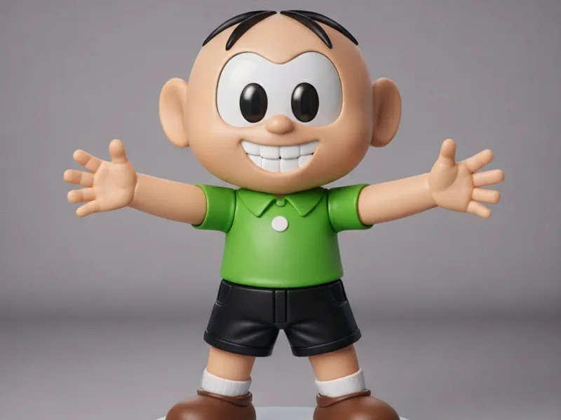 Personagem Cebolinha Turma da Monica 3d