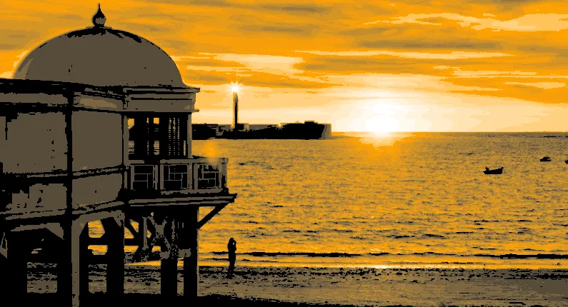 Atardecer La Caleta Cadiz Hueforge