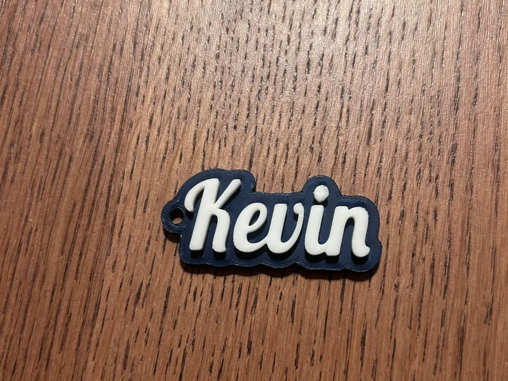 Kevin name keychain - Free 3D Print Model - MakerWorld