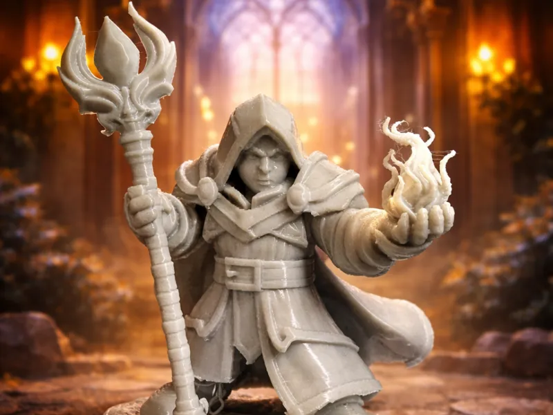 Battle Mage Miniature Eldrin Flameweaver