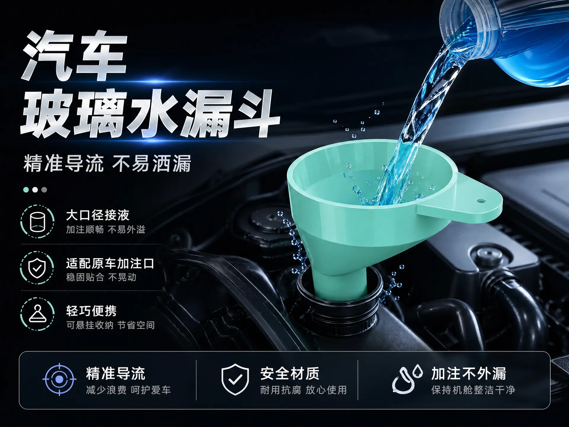 汽车玻璃水漏斗｜漏斗｜特斯拉｜小米｜汽车