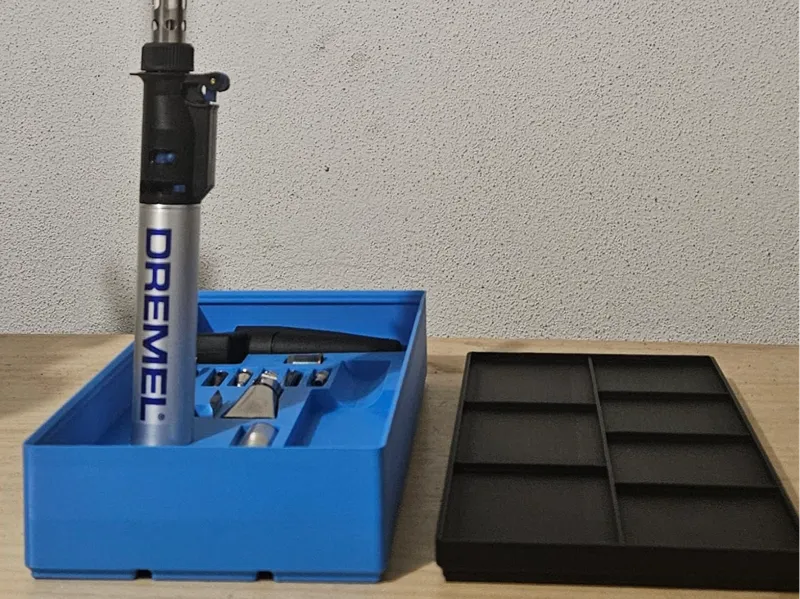 Gridfinity Dremel Versatip holder with lid