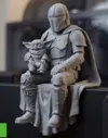 Mandalorian and Grogu Shelf Sitter - 3D Printers - PLA - 3D printed product - фото 4