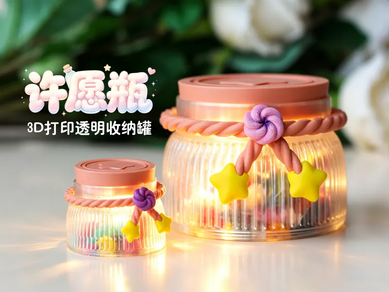 许愿瓶3D打印收纳罐
