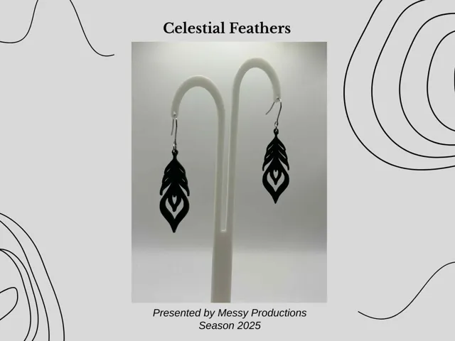 Midnight Feathers Earrings - No AMS
