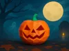 Geometric Halloween Pumpkin - Colored Version