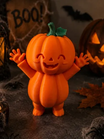 Adorno temático: Happy Pumpkin Pal – Cute Halloween Decoration — vista de referencia 2