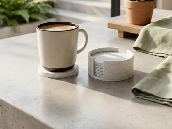 Modern Coaster Stack & Holder Set