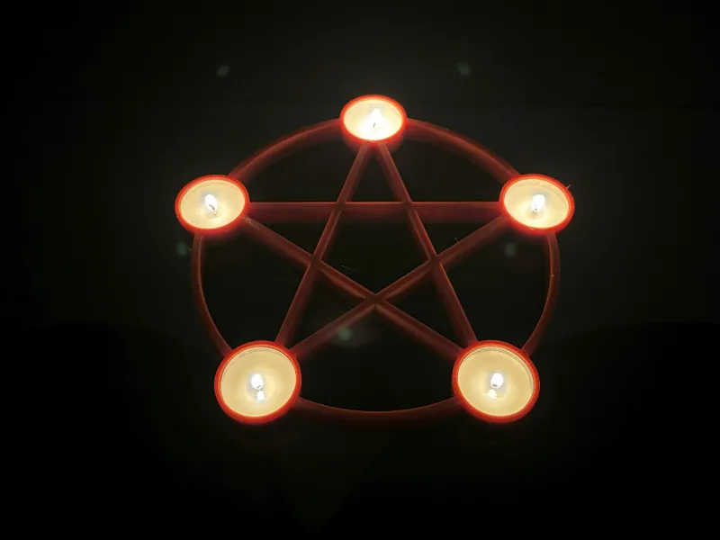 pentagram candle