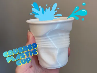 Realistic Crushed Plastic Cup 