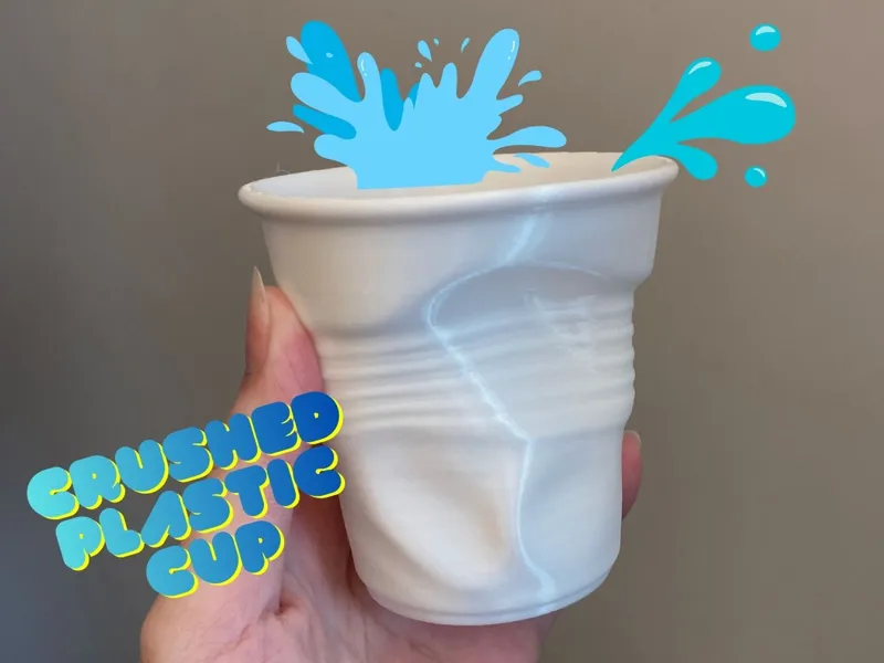 Realistic Crushed Plastic Cup 