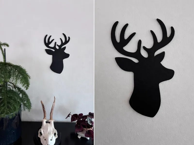 Minimalist Deer Head Wall Decor