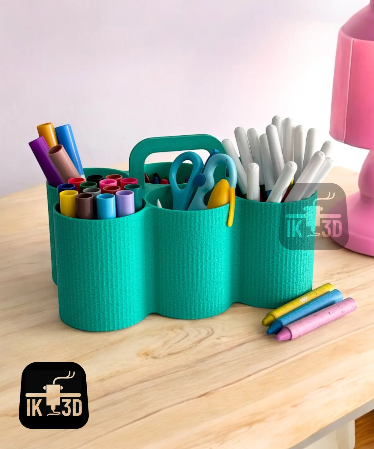 Pencil Holder Organizer With 6 Compartments view 2