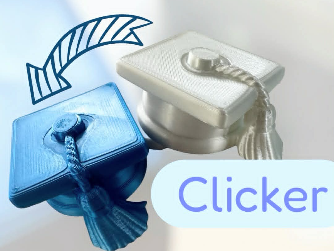 Graduation hat cap clicker