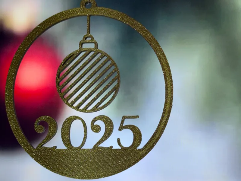 2025 Christmas Ornament Multiple Fonts