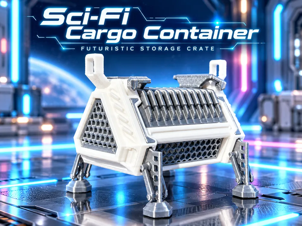 Sci-Fi Cargo Container | Futuristic Storage Crate - Free 3D Print Model ...