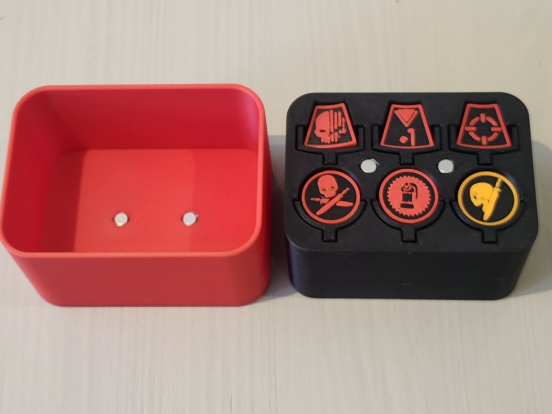 Print in Place Sliding Token Caddy W40k Kill Team