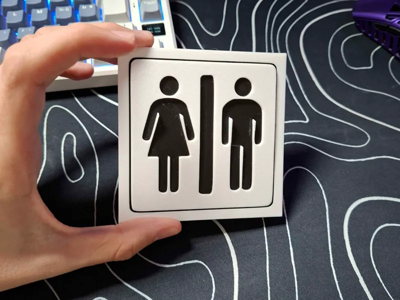 Panneau Toilettes