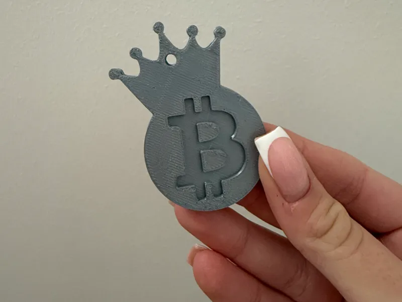 2D Bitcoin Keyring 