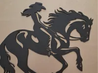 Tableau mural cowgirl à cheval — photo 1