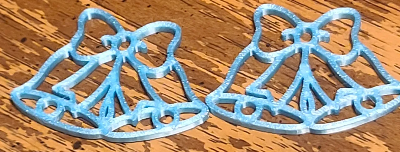 2D Christmas Bell Earrings view 3