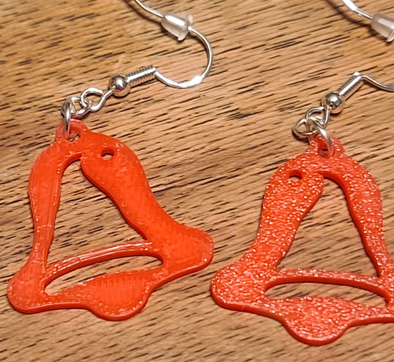 2D Christmas Bell Earrings view 4