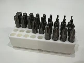 Gridfinity Hex Bit Bin 2x1x3