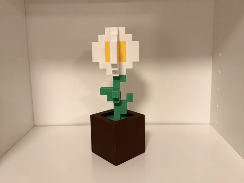 Minecraft Oxeye daisy in pot - no AMS & AMS