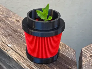 K&N filter style planter, multi material print