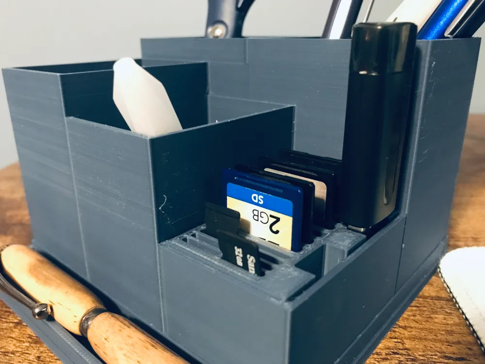 Modern desk organizer holds everything by PrintedByJohn - MakerWorld