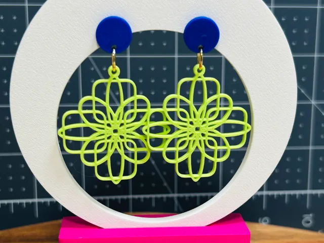 lace geometric earrings