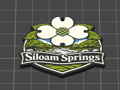 Siloam Springs Arkansas Dogwood Keychain