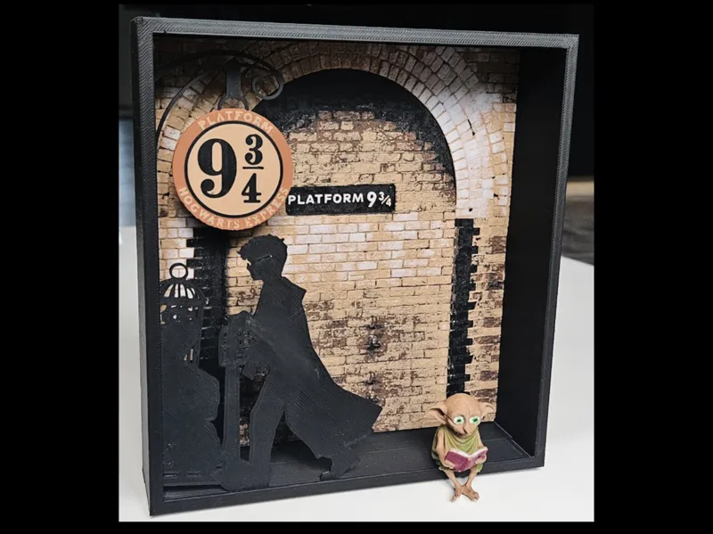 Frame Platform 9 3/4 fan art inspired Potter NOCOM