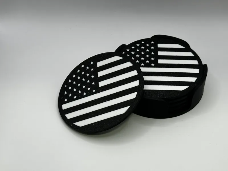 USA Flag Coaster Set