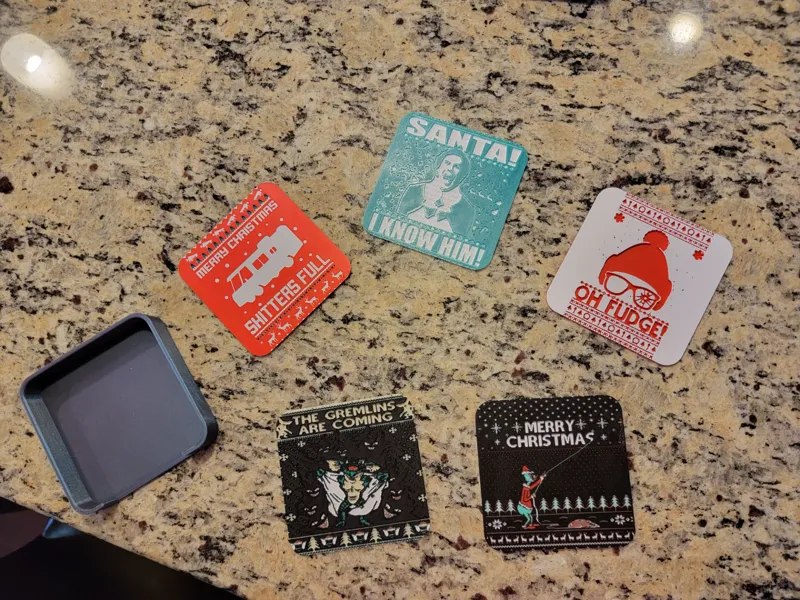 Ugly Sweater Coaster Set - Christmas Movies