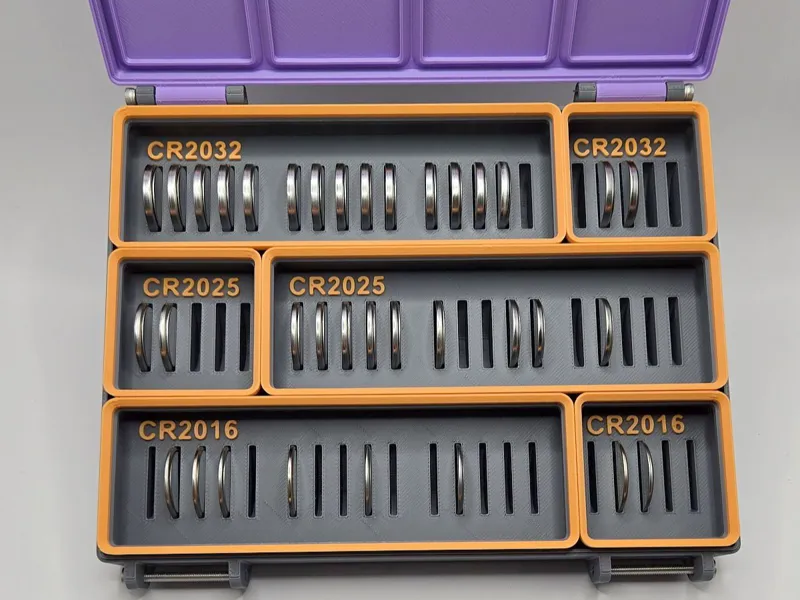 CR20xx Coin Battery Storage for Gridfinity