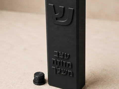 Letrero o emblema decorativo: Design Your Mezuzah – Parametric Mezuzah Generator — referencia de MakerWorld