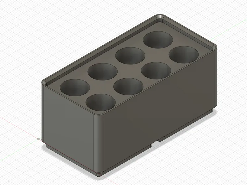 Gridfinity with pin AA battery storage