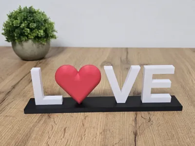 LOVE Sign – Minimal Valentine Decoration