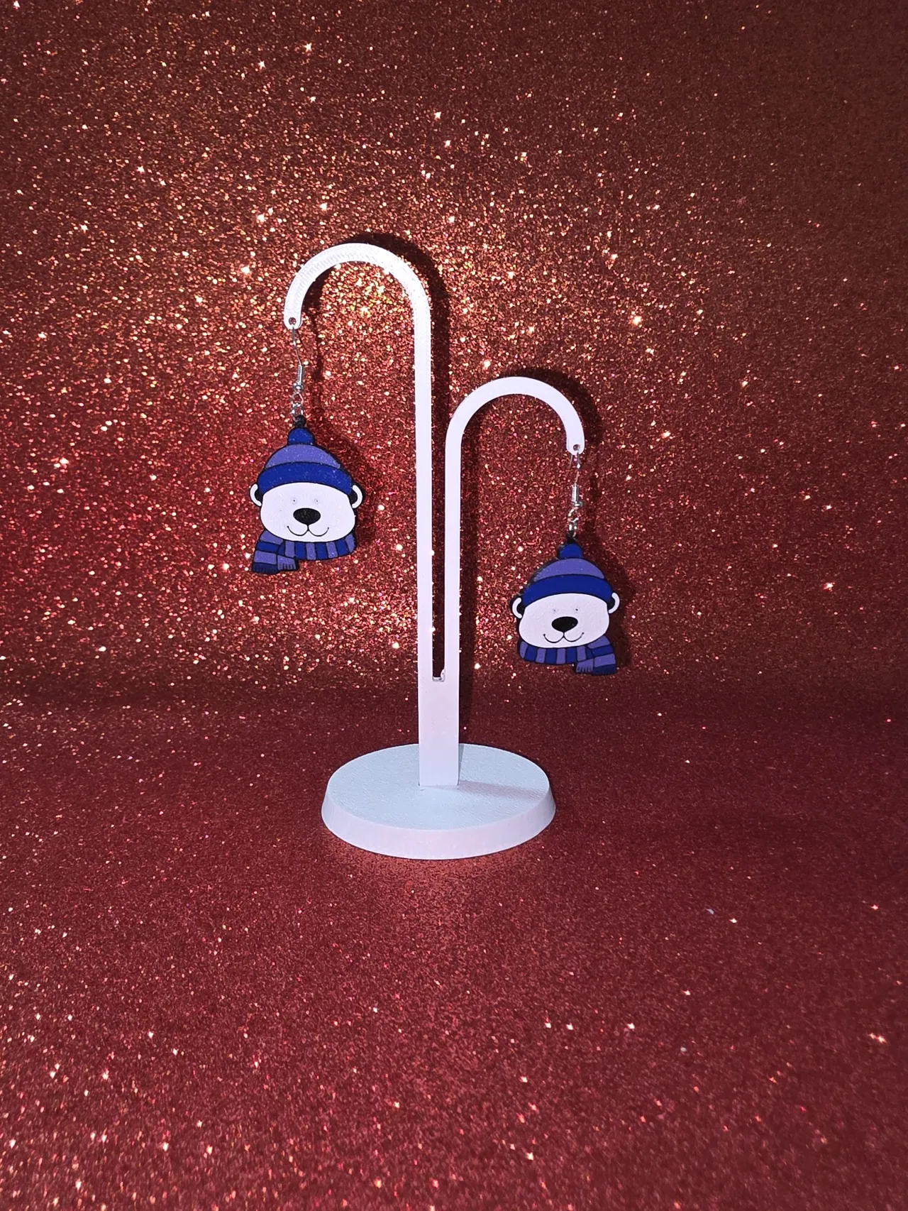 Cold bear earrings view 3