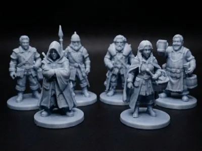 Fantasy Tavern & Town NPCs (6 Miniatures Set 2)