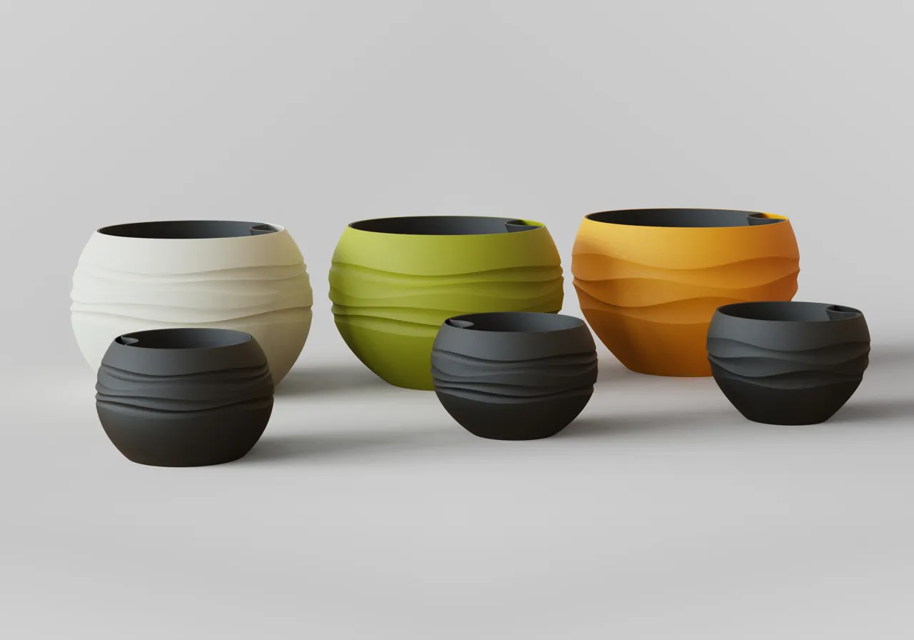Modern Flow Planter – Self-Watering Pot Collection view 3