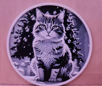 Coaster - Cat Christmas Tree