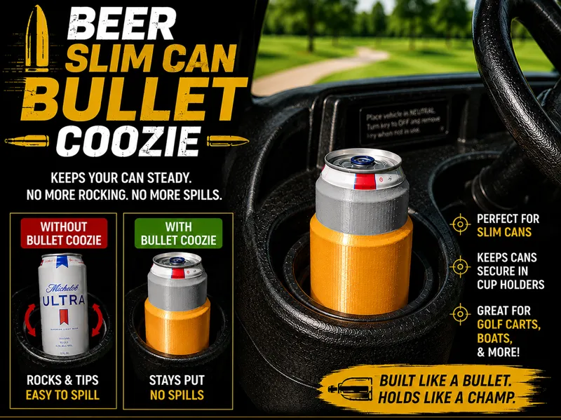 Beer Bullet Coozie - Slim Cans