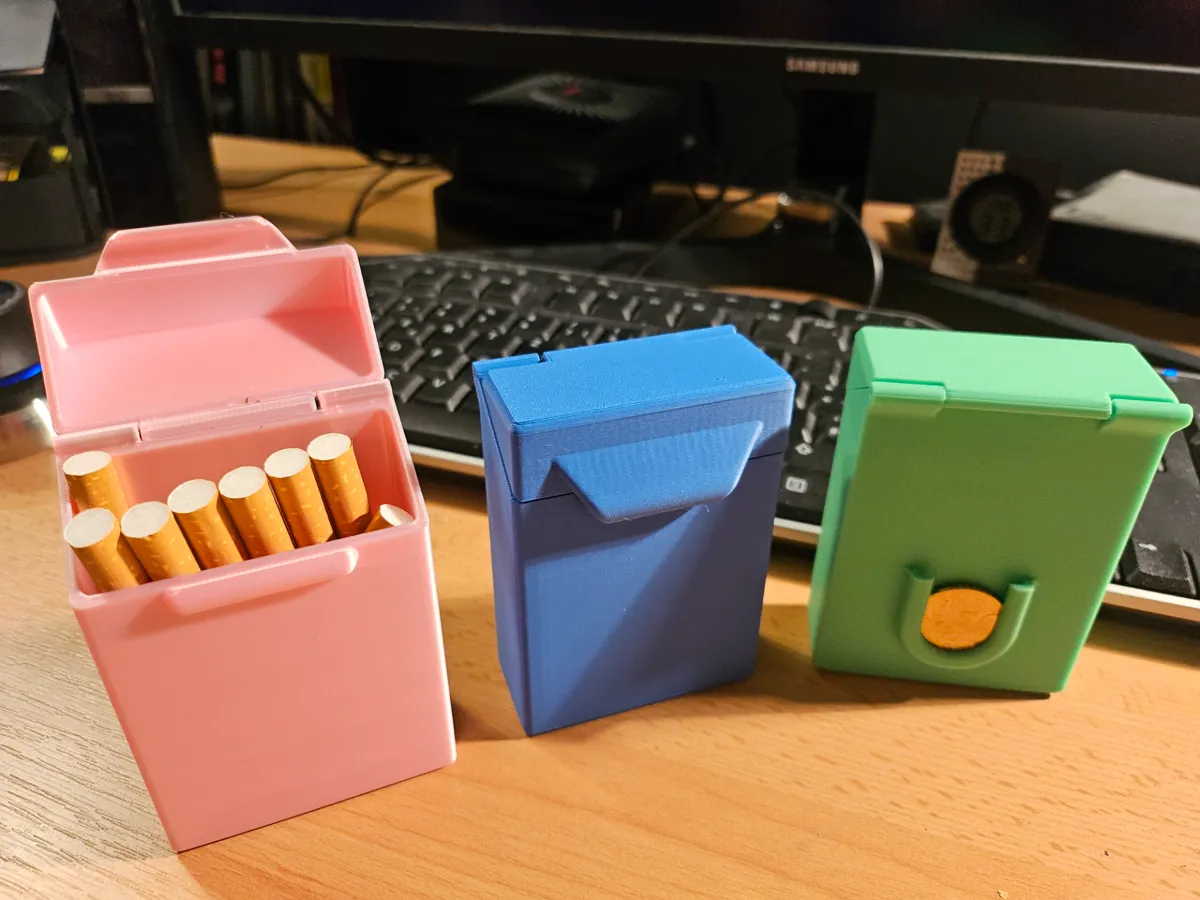 Plain Cigarette Box With A Coin - Free 3D Print Model - MakerWorld