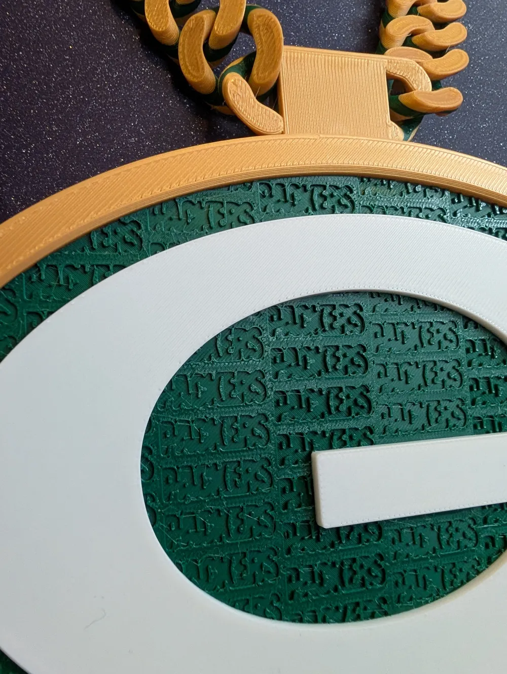 Packer Rhinestone Designs Green Bay Packers Oversized Pendant and Chain - Free 3D Print Model ...