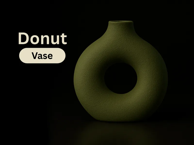 Donut Vase (Fuzzy Skin)